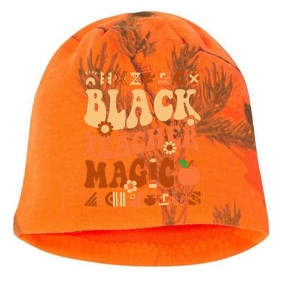 Black Teacher Magic Melanin Africa History Pride Teacher  Kati - Camo Knit Beanie