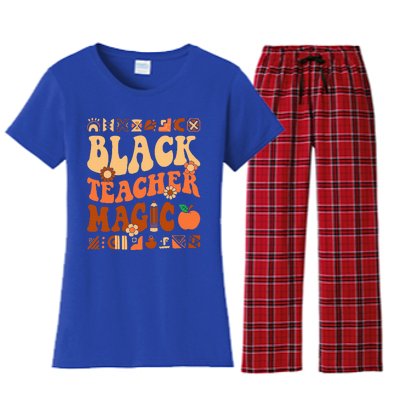 Black Teacher Magic Melanin Africa History Pride Teacher  Women's Flannel Pajama Set