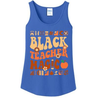 Black Teacher Magic Melanin Africa History Pride Teacher  Ladies Essential Tank