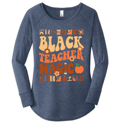 Black Teacher Magic Melanin Africa History Pride Teacher  Women's Perfect Tri Tunic Long Sleeve Shirt