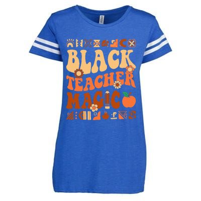 Black Teacher Magic Melanin Africa History Pride Teacher  Enza Ladies Jersey Football T-Shirt