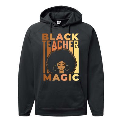 Black Teacher Magic Black History Month Melanin Performance Fleece Hoodie