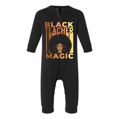 Black Teacher Magic Black History Month Melanin Infant Fleece One Piece