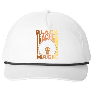 Black Teacher Magic Black History Month Melanin Snapback Five-Panel Rope Hat