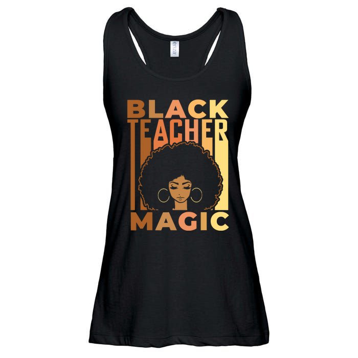 Black Teacher Magic Black History Month Melanin Ladies Essential Flowy Tank