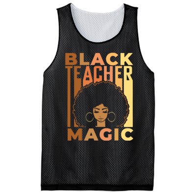 Black Teacher Magic Black History Month Melanin Mesh Reversible Basketball Jersey Tank