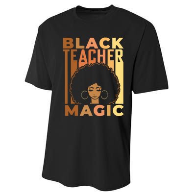 Black Teacher Magic Black History Month Melanin Performance Sprint T-Shirt