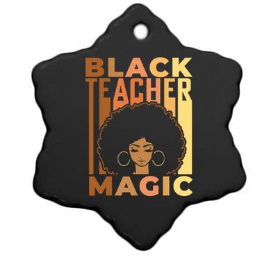 Black Teacher Magic Black History Month Melanin Ceramic Star Ornament