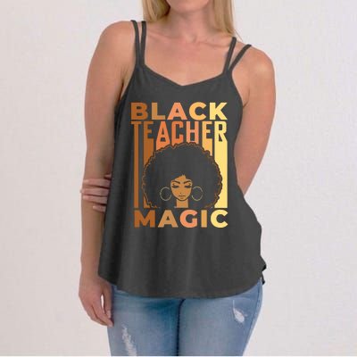 Black Teacher Magic Black History Month Melanin Women's Strappy Tank