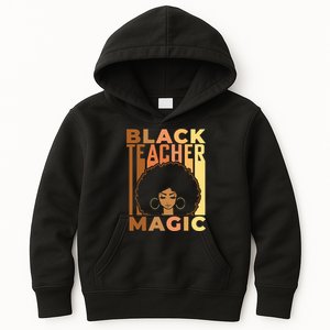 Black Teacher Magic Black History Month Melanin Kids Hoodie