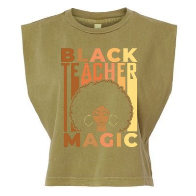 Black Teacher Magic Black History Month Melanin Garment-Dyed Women's Muscle Tee