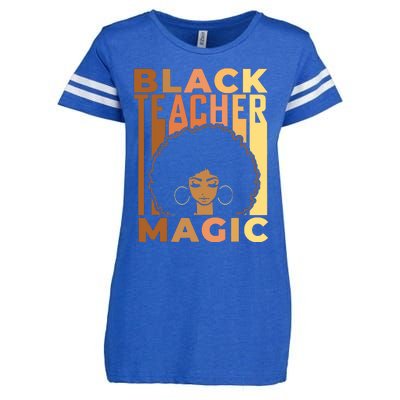 Black Teacher Magic Black History Month Melanin Enza Ladies Jersey Football T-Shirt