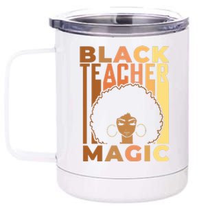 Black Teacher Magic Black History Month Melanin 12 oz Stainless Steel Tumbler Cup