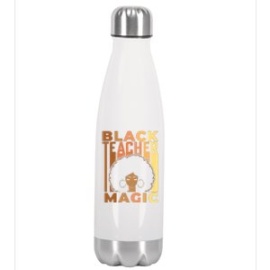 Black Teacher Magic Black History Month Melanin Stainless Steel Insulated Water Bottle