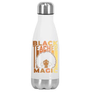 Black Teacher Magic Black History Month Melanin Stainless Steel Insulated Water Bottle