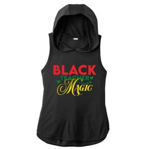 Black Teacher Magic Teacher Black History Month Ladies PosiCharge Tri-Blend Wicking Draft Hoodie Tank