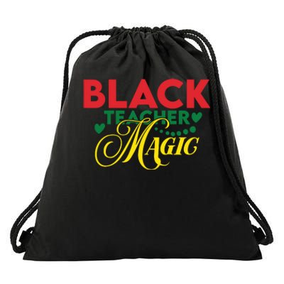 Black Teacher Magic Teacher Black History Month Drawstring Bag