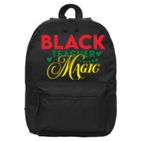 Black Teacher Magic Teacher Black History Month 16 in Basic Backpack