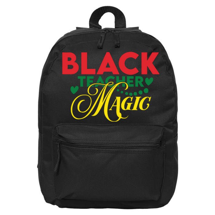 Black Teacher Magic Teacher Black History Month 16 in Basic Backpack