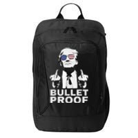 Bulletproof Trump Middle Finger Trump 2024 Patriot City Backpack