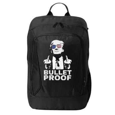 Bulletproof Trump Middle Finger Trump 2024 Patriot City Backpack