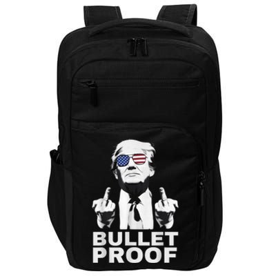 Bulletproof Trump Middle Finger Trump 2024 Patriot Impact Tech Backpack