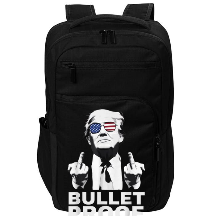 Bulletproof Trump Middle Finger Trump 2024 Patriot Impact Tech Backpack