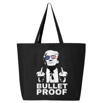 Bulletproof Trump Middle Finger Trump 2024 Patriot 25L Jumbo Tote