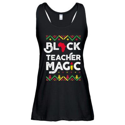 Black Teacher Magic Teacher Black History Month Ladies Essential Flowy Tank