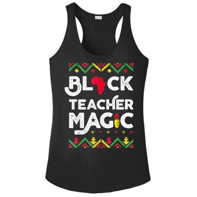 Black Teacher Magic Teacher Black History Month Ladies PosiCharge Competitor Racerback Tank