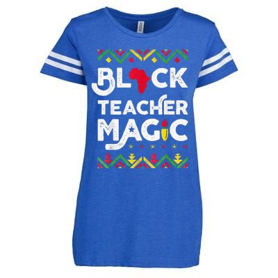 Black Teacher Magic Teacher Black History Month Enza Ladies Jersey Football T-Shirt