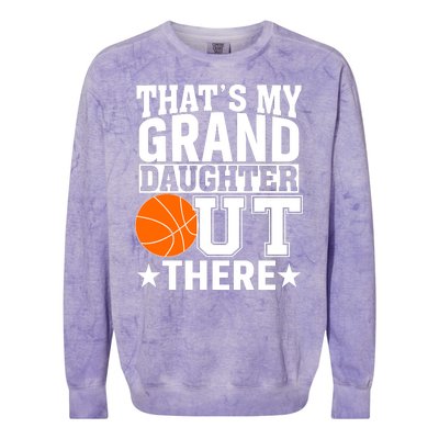 Basketball That's My Grand Daughter Out There Colorblast Crewneck Sweatshirt