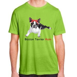 Boston Terrier Mom Bandana Womens Boston Terrier. Dog Adult ChromaSoft Performance T-Shirt