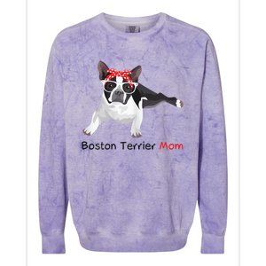 Boston Terrier Mom Bandana Womens Boston Terrier. Dog Colorblast Crewneck Sweatshirt