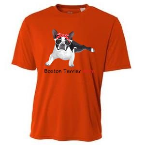 Boston Terrier Mom Bandana Womens Boston Terrier. Dog Cooling Performance Crew T-Shirt