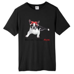 Boston Terrier Mom Bandana Womens Boston Terrier. Dog Tall Fusion ChromaSoft Performance T-Shirt