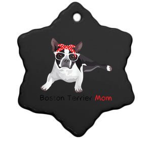 Boston Terrier Mom Bandana Womens Boston Terrier. Dog Ceramic Star Ornament