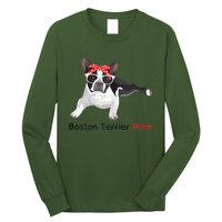 Boston Terrier Mom Bandana Womens Boston Terrier. Dog Long Sleeve Shirt