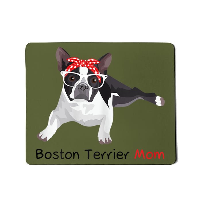 Boston Terrier Mom Bandana Womens Boston Terrier. Dog Mousepad