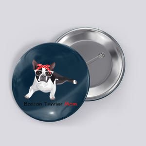 Boston Terrier Mom Bandana Womens Boston Terrier. Dog Button