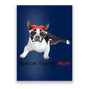 Boston Terrier Mom Bandana Womens Boston Terrier. Dog Poster