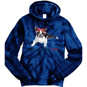 Boston Terrier Mom Bandana Womens Boston Terrier. Dog Tie Dye Hoodie