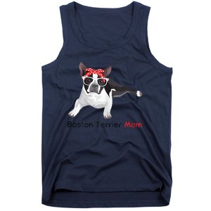 Boston Terrier Mom Bandana Womens Boston Terrier. Dog Tank Top