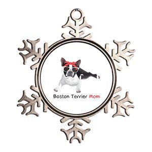 Boston Terrier Mom Bandana Womens Boston Terrier. Dog Metallic Star Ornament