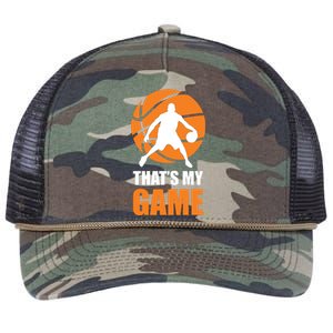 Basketball Thats My Game Retro Rope Trucker Hat Cap