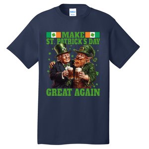 Beer Trump Make St PatrickS Day Great Again Irish Shamrock Tall T-Shirt