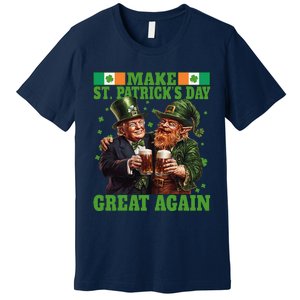 Beer Trump Make St PatrickS Day Great Again Irish Shamrock Premium T-Shirt