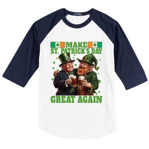 Beer Trump Make St PatrickS Day Great Again Irish Shamrock Baseball Sleeve Shirt