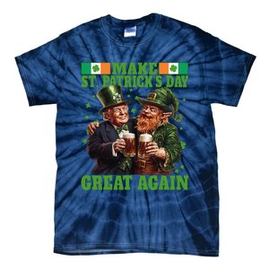 Beer Trump Make St PatrickS Day Great Again Irish Shamrock Tie-Dye T-Shirt