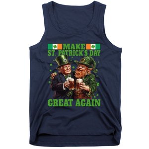 Beer Trump Make St PatrickS Day Great Again Irish Shamrock Tank Top